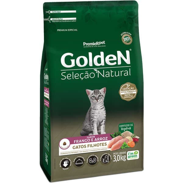 Ração Golden Seleção Natural para Gatos Filhotes 3 kg