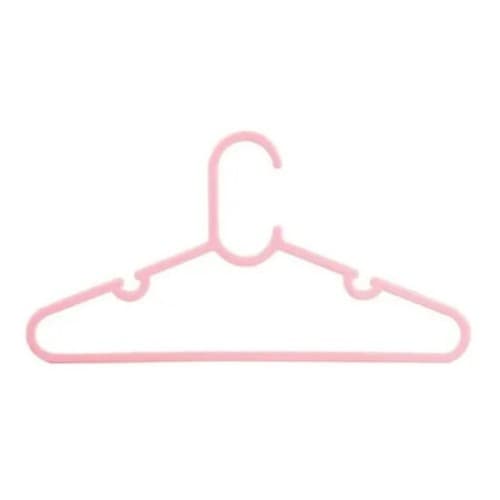 Cabide Infantil Plástico Rosa 10un. - Buba