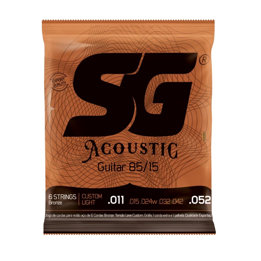 ENCORDOAMENTO CORDA SG VIOLÃO 0.11 ACO BRONZE 85/15 6686