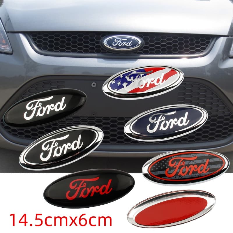 1 ❤ Liga de Alumínio Adequada para FORD 07-13 Mondeo Winning Front Rear Logotipo FORD Max Rear Logotipo FORD Traseiro