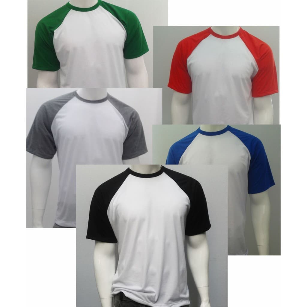 Camiseta manga raglan 100%poliéster gramatura 165  de excelente qualidade na sublimação