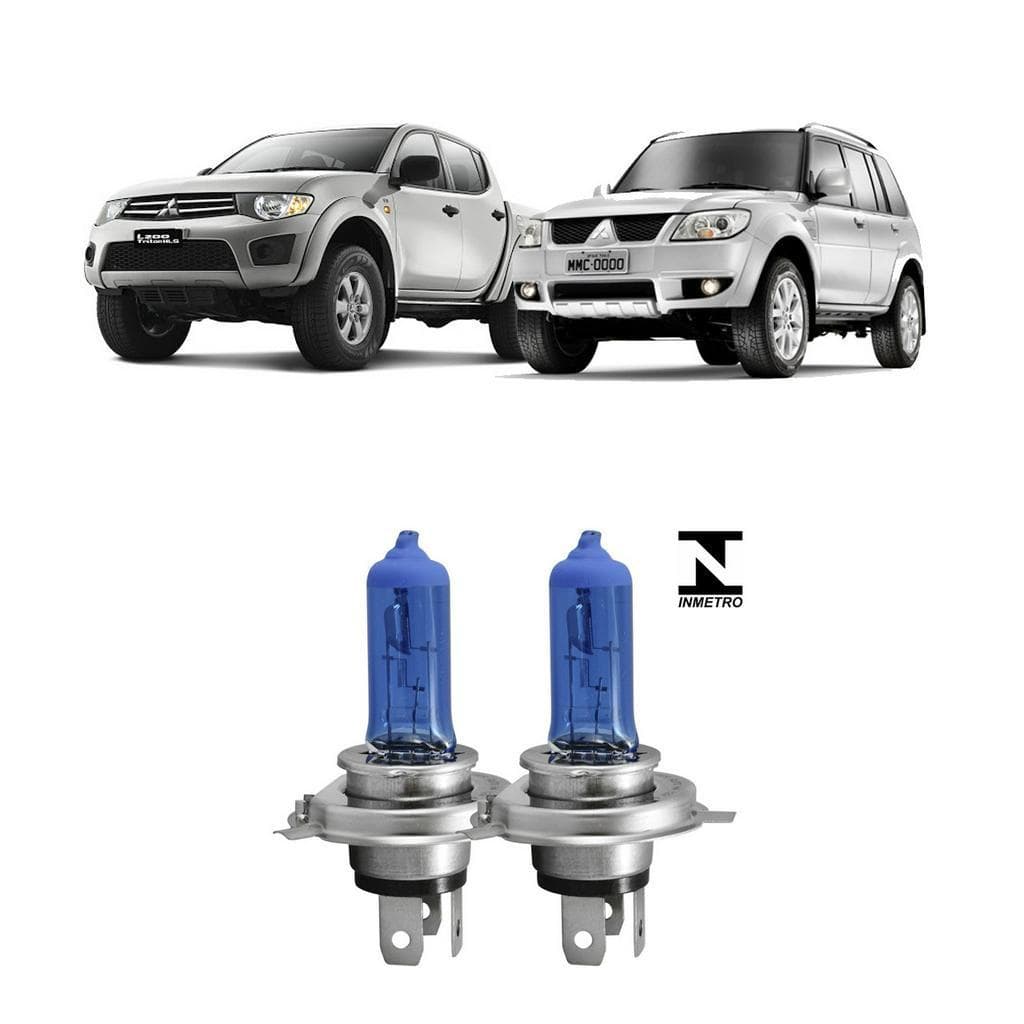Kit Super Branca L200 Triton Tr4 H4 Farol Alto/baixo 8500k