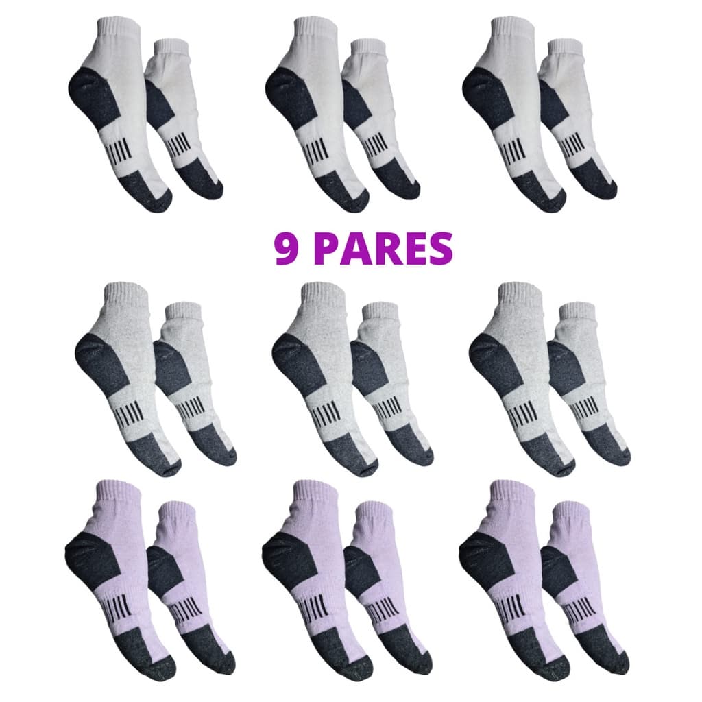 Meia Feminina Prime Kit 9 Pares Cano Médio Algodão Revenda