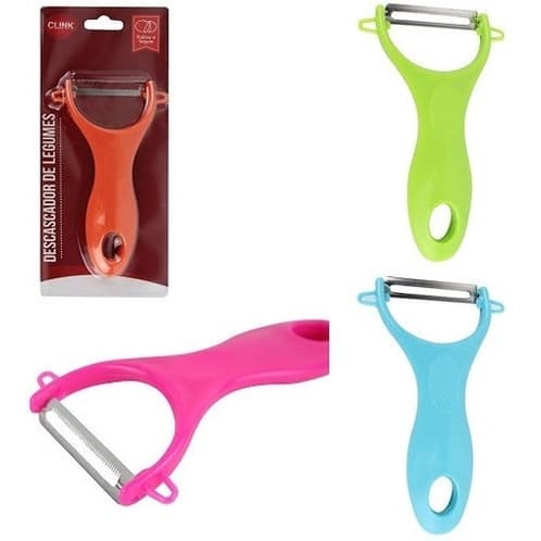 Descascador De Legumes E Frutas Inox Lâmina Cabo Plástico Resistente Batata Cenoura Não Enferruja Envio Imediato