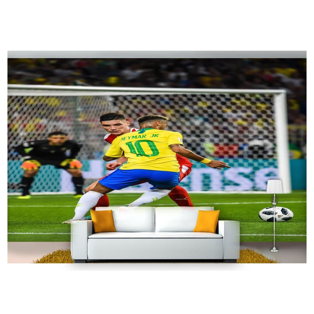 papel de parede Esportes Futebol Bola Campo 3D 7,5m² SPT54