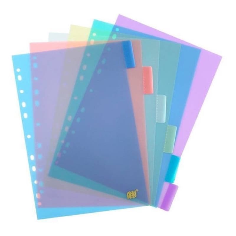 Divisórias de Fichário A4 c/ Visor-6 Divisões Yes