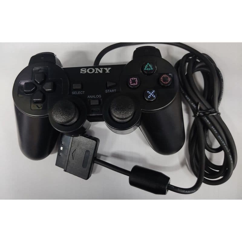 Controle para PS2 analógico Com Fio- Cor Preto fosco ps2