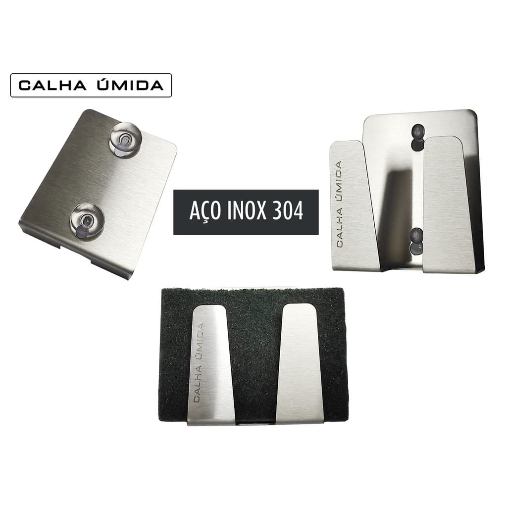 Porta Esponja Inox Com Ventosa Suporte Multifuncional P/ Pia