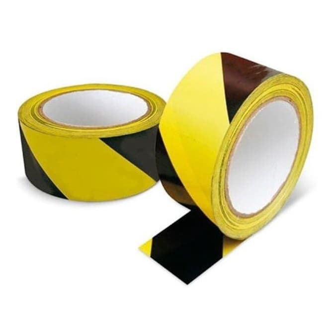 Fita Zebrada 200mx70mm Isolamento Preta E Amarela Pps06