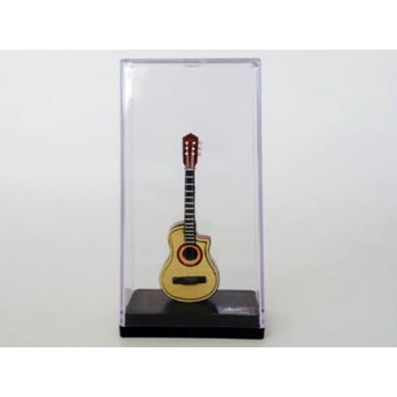 Miniatura de Violão Elétrico Marrom Acrílico 12 cm