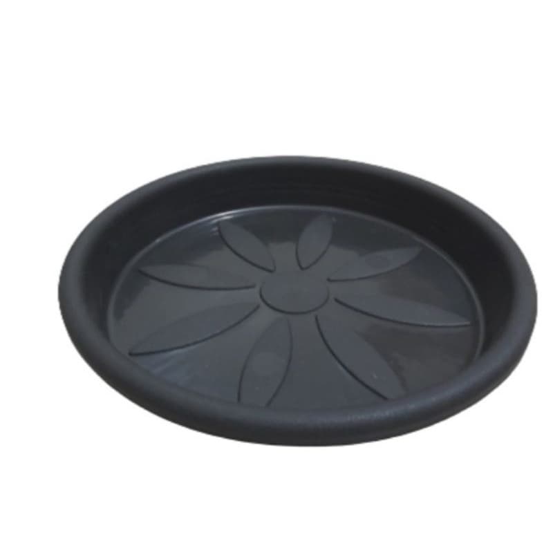 Prato para vaso redondo preto N.3, diâmetro interno 21cm