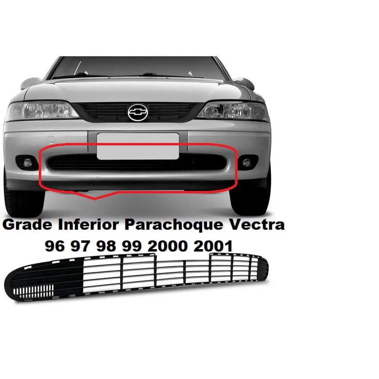 Grade Tela Inferior Para-choque Vectra 1996 1997 1998 1999 2000 Central 12139