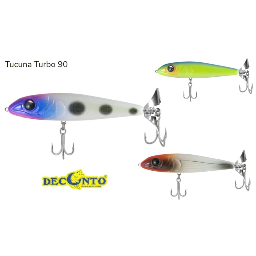 ISCA ARTIFICIAL TUCUNA TURBO 90  HÉLICE TOP PARA TUCUNARÉ  MORO DECONTO  9 cm