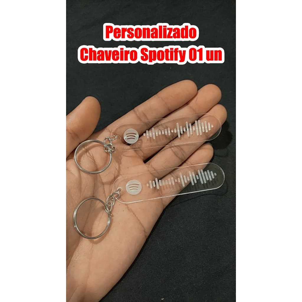 Chaveiro Spotify Acrílico Personalizável 01 un