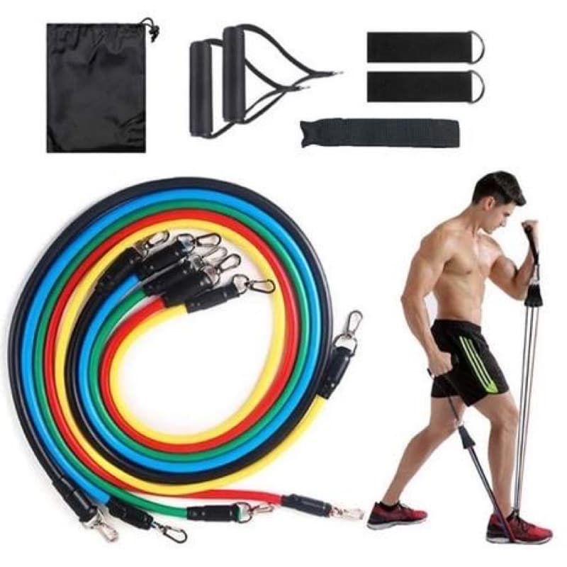 Kit Elastico Extensor Treino Academia Exercícios Em Casa Elástico Extensor Fit Power Resistance Bands Ginastica