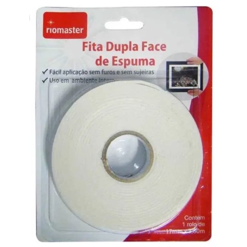 Fita  Dupla Face Espumada Fixa Forte