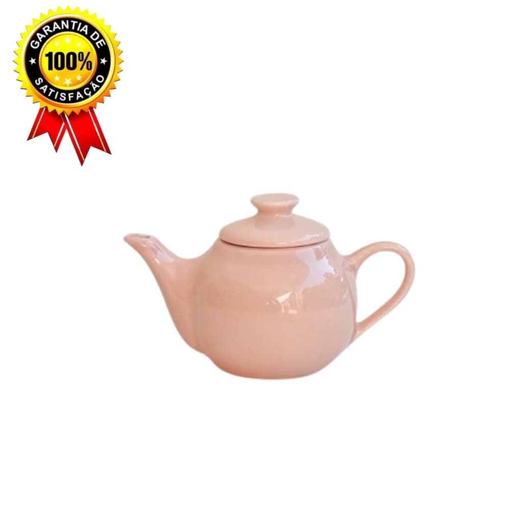 Bule Cafe Porcelana Rosa 250ml Mini Bule Chá Para Decoração