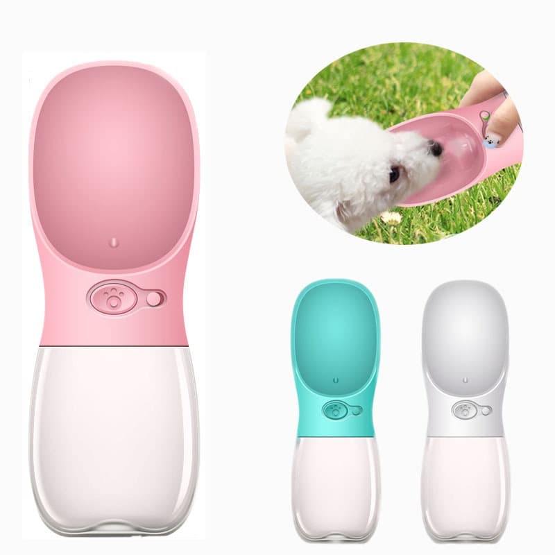 Garrafa Água Bebedouro 350ml Portátil Pet Cachorro Passeio