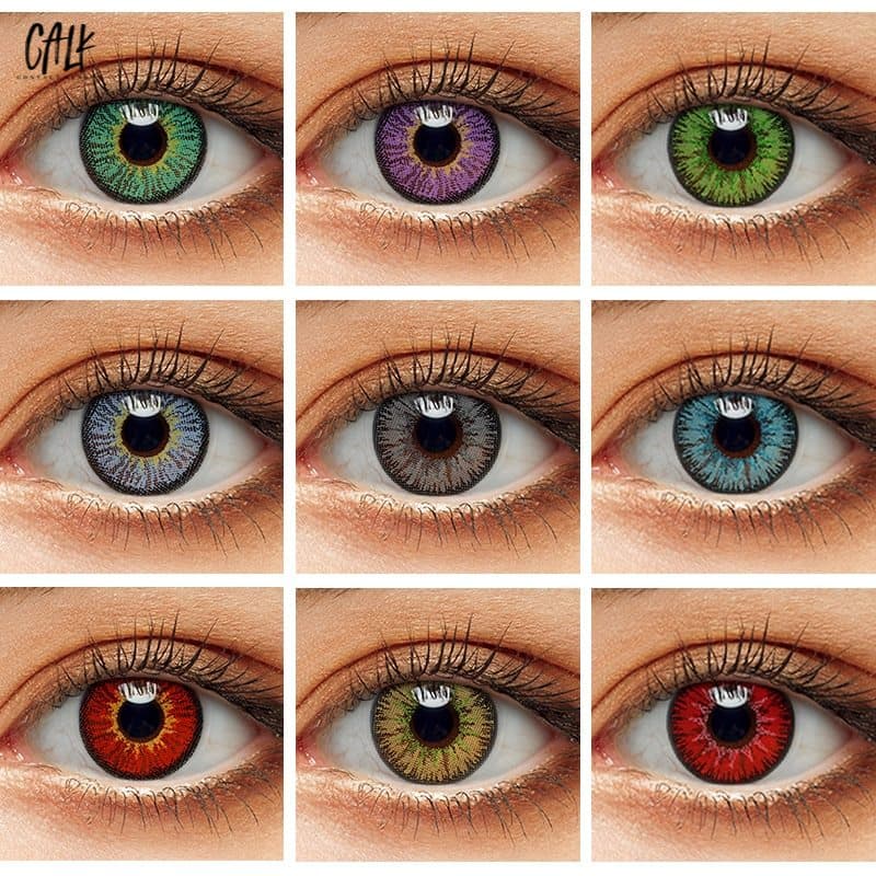 2pçs Lentes De Conta Colorida Para Halloween / Cosplay / Lentes Coloridas De Vapor / Grandiosa