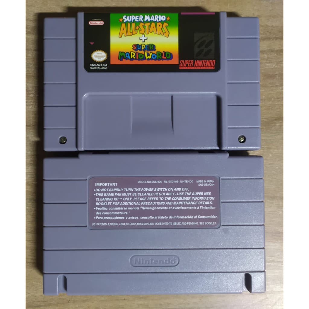 Super Mario All Stars + Super Mario World cartucho novo Super Nintendo