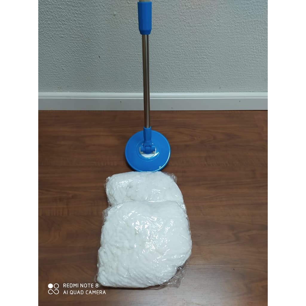 Cabo Completo com 1 Refil Microfibra para Balde Giratório Spin Mop 360 Esfregão de Qualidade