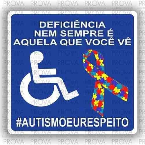 Adesivo Vinil Autismo Para Carro Autista 20x20 Quadrado