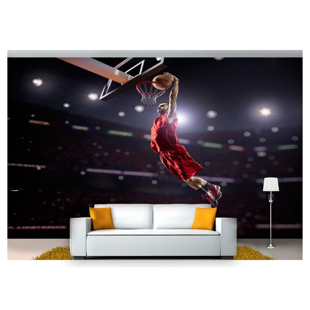 papel de parede Esportes Basquete Bola quadra 7,5m² SPT59