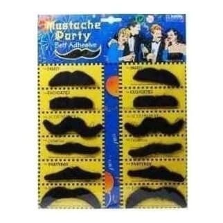 Kit De 12 Bigodes Falsos Para Fantasias