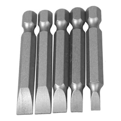 Jogo de Bits Fenda Longo 50mm 5pçs Fertak