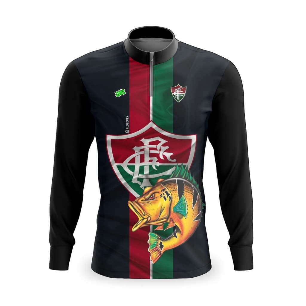 Camiseta De Pesca Manga Longa Premium Masculina Fluminense #2