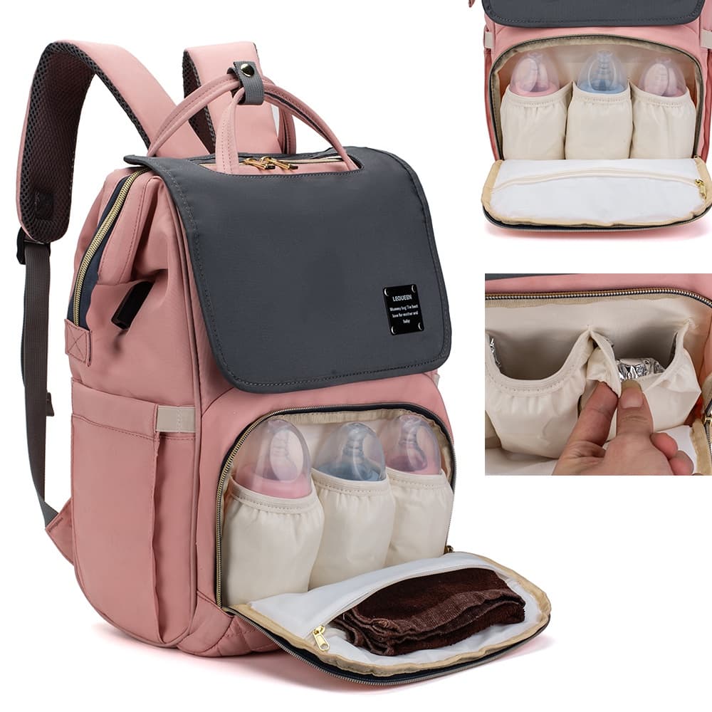 Bolsa Maternidade Lequeen Mochila Bebê Resistente Fashion