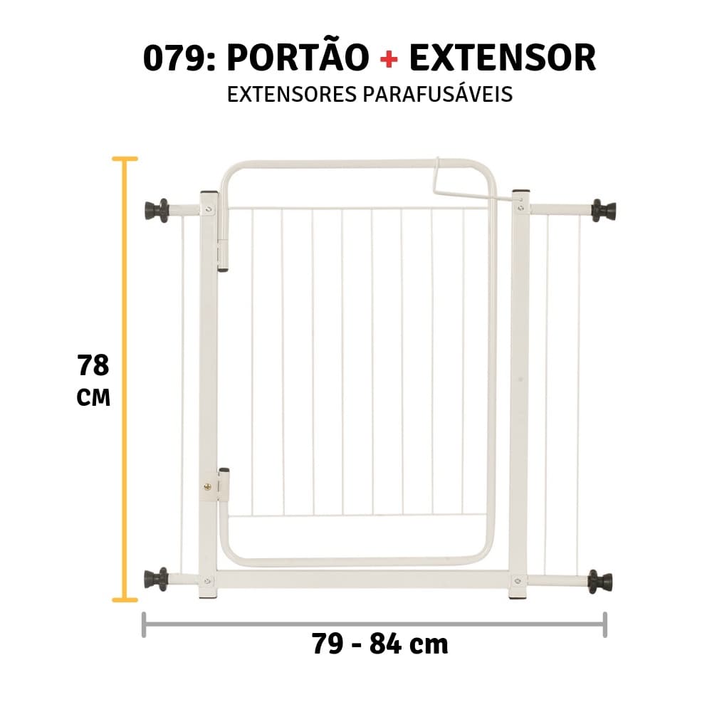 Grade De Porta Portão De Grade Criança Pet Segurança 79/84