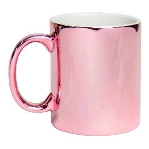 Caneca Metalizada Sem Personalizar Cromada Espelhada Rose