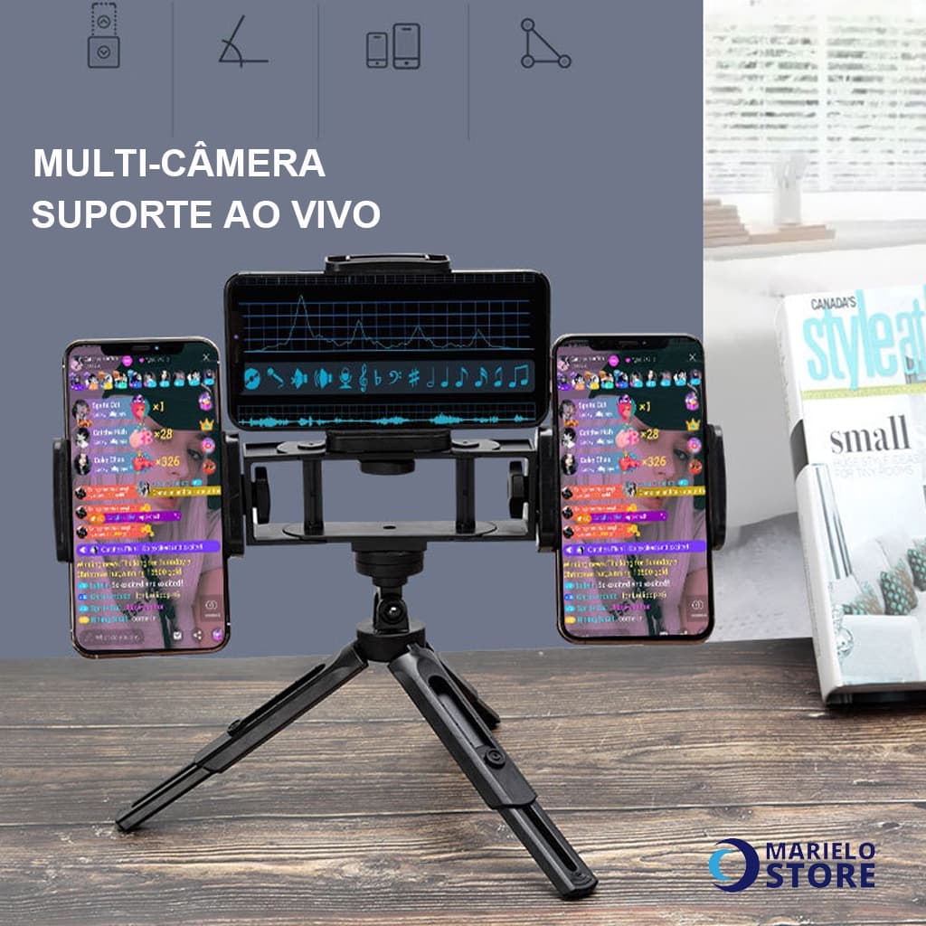 Suporte para tripé novo barato suporte para telefone móvelbase / especificação ultraestável 360 °: três posições