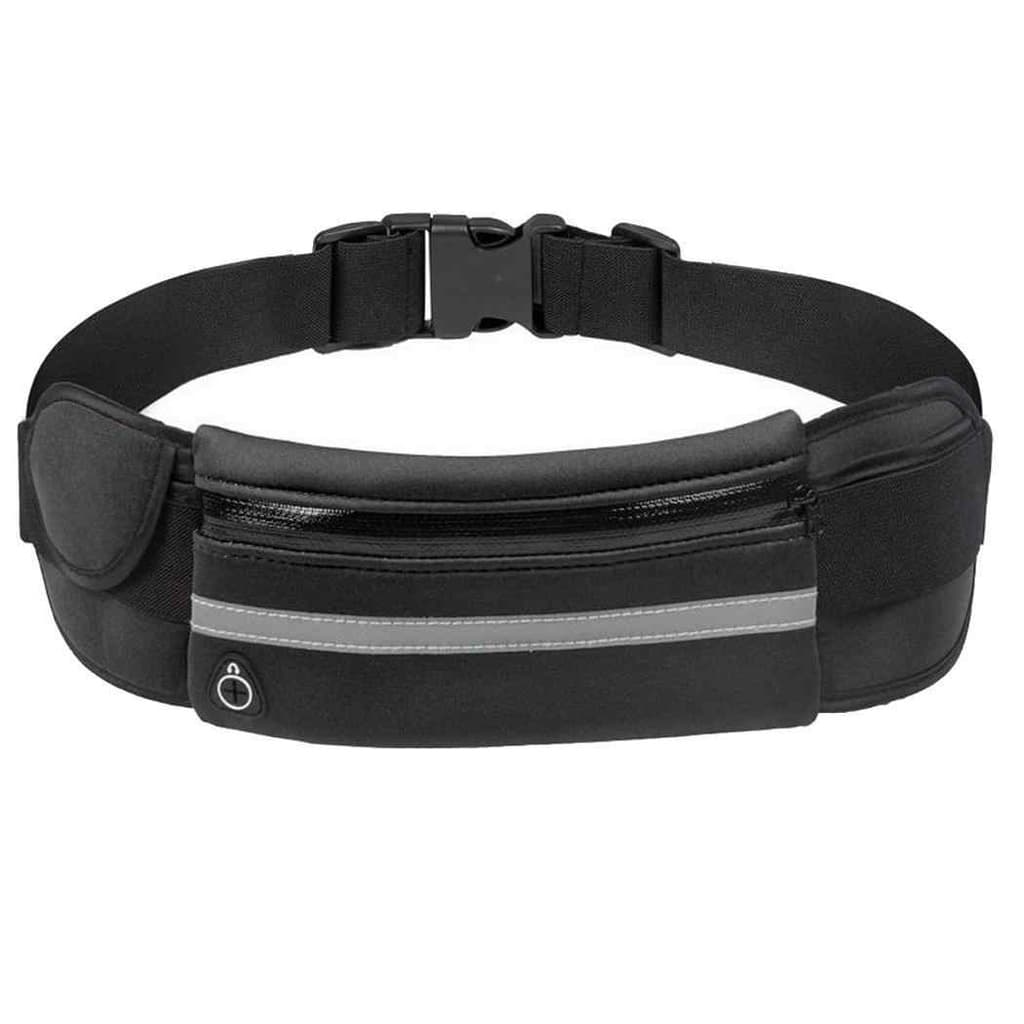 Pochete Esportiva Ajustável Impermeável Para Celular Com Saída Para Fone De Ouvido