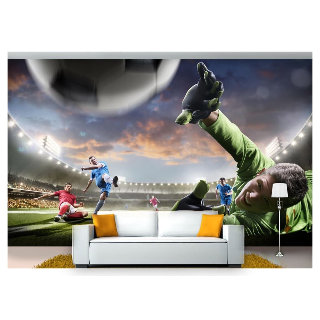 papel de parede Esportes Futebol Bola Campo 3D 6m² SPT21