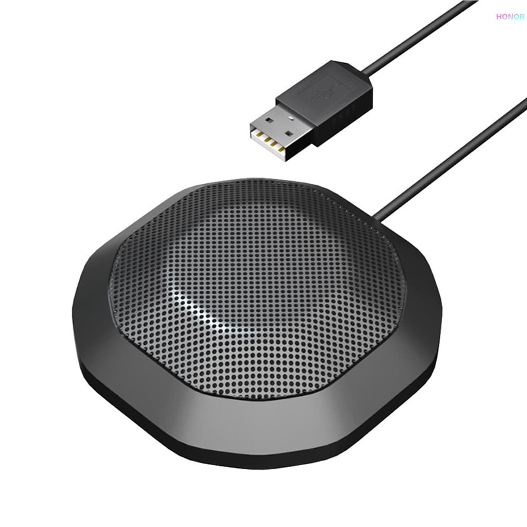 Microfone Omnidirecional Portátil Usb Conference 360 ° Microfone Condensador Computador Pc Com Touch Mudo Plug And Play Compatibl