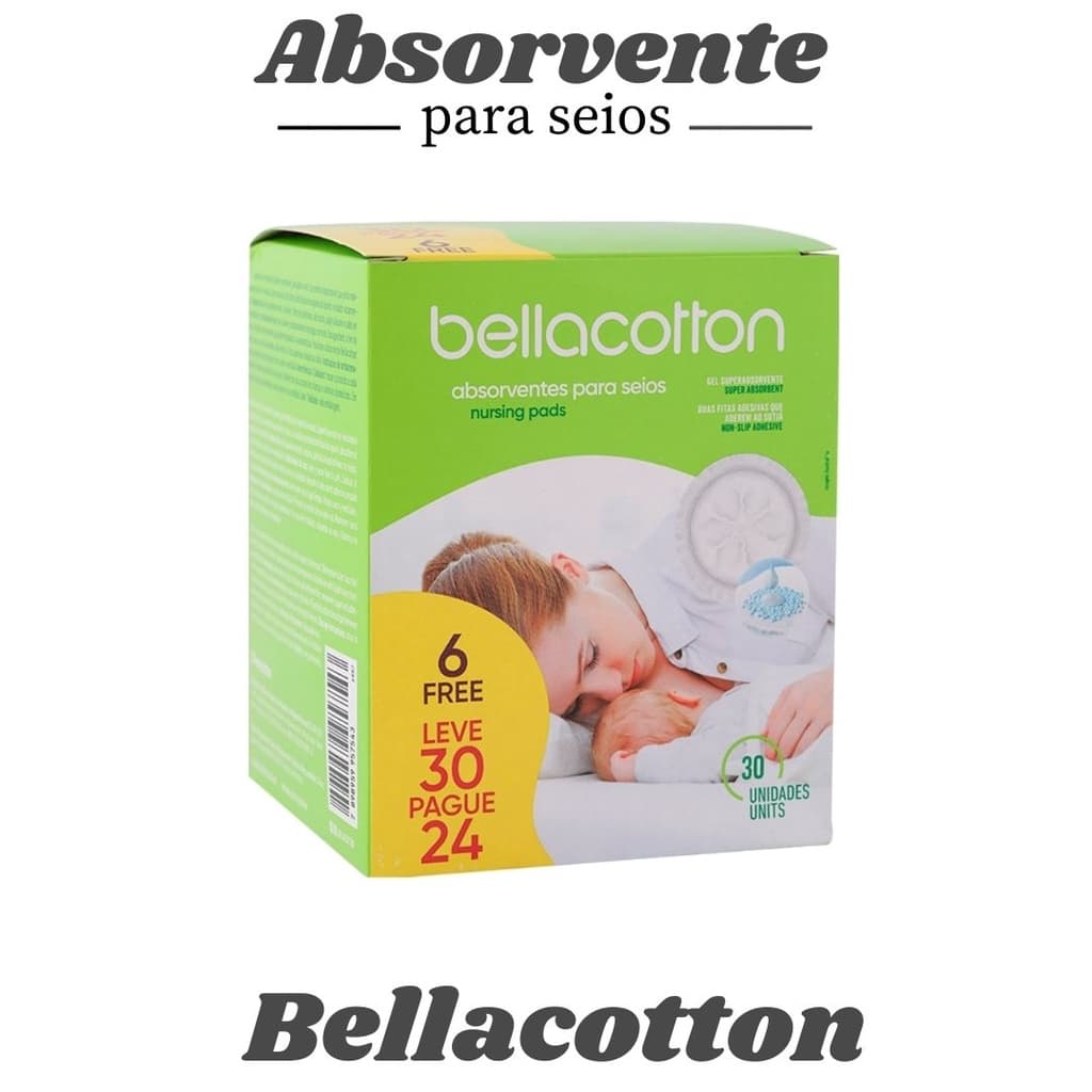 Absorvente para Seios Antivazamento Bellacotton – Conforto e Segurança (30 Unidades)