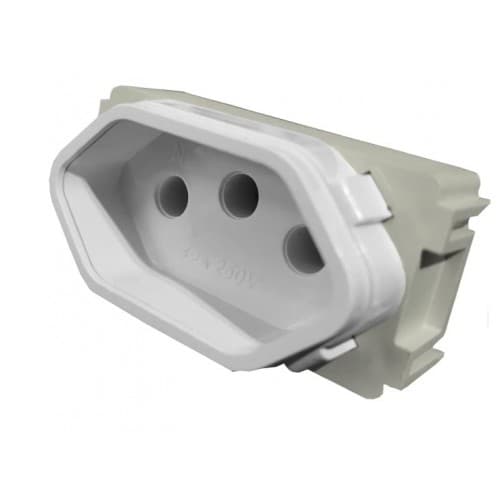MÓDULO TOMADA 20A - DICOMPEL NOVARA BRANCO TOTAL - DNV1100/75BRTL