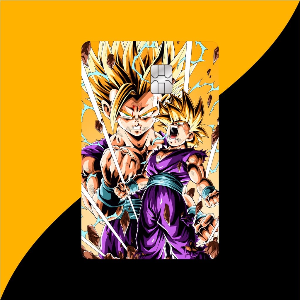 Adesivo para Cartão de Crédito Gohan ssj2 Anime Dragon Ball Película para cartão Skin Card a Prova d'água