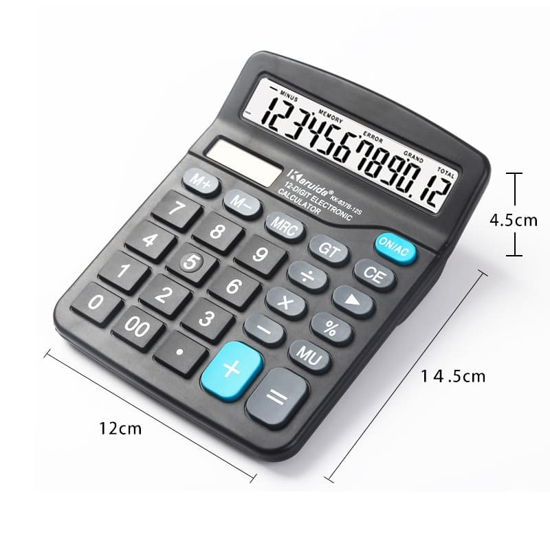 12 , Dígitos , Grande , Tela , Eletrônica , Calculadora , Estudante , Financeiro , Contabilidade , Transparente , Estoqu