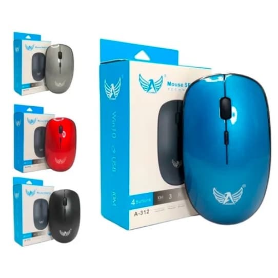 Mouse Sem Fio Optico Slim + Adaptador Wirelless 2.4ghz