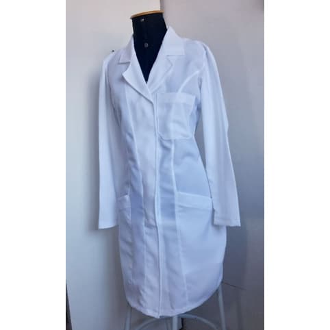Jaleco Oxford Feminino Artesanal - Brinde porta jaleco e nome bordado