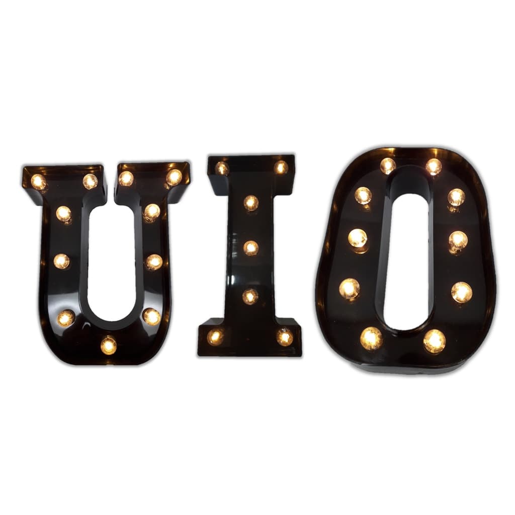 Decoração Enfeite Casamento Festa Luminária Led Letras Preta
