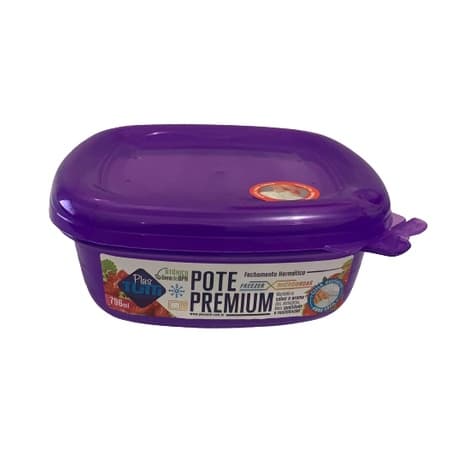 Kit 2 Pote Quadrado 796 ml Mantimentos porta Guarda Alimentos Resistente Premium