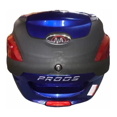 Baú para moto Universal Awa Proos 41 Litros Azul com base para fixação original