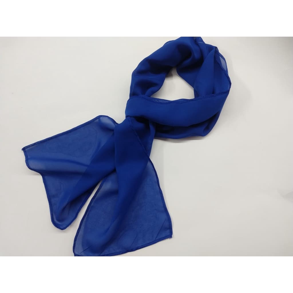Echarpe Feminino Azul Royal chiffon Lenço Acessório Evento Congresso Igreja