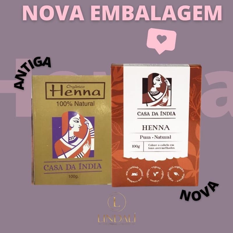 Henna Powder 100% Natural Orgânica / composta Herbal / BAQ - BODY para Cabelos Ruivos Casa da India 100% pura