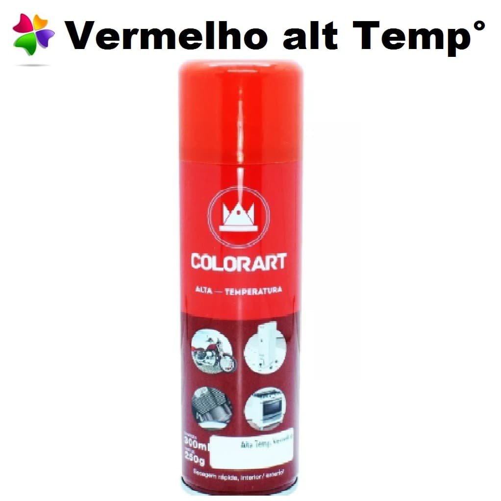 Vermelho Spray Alta Temperatura 600ºgraus Colorart