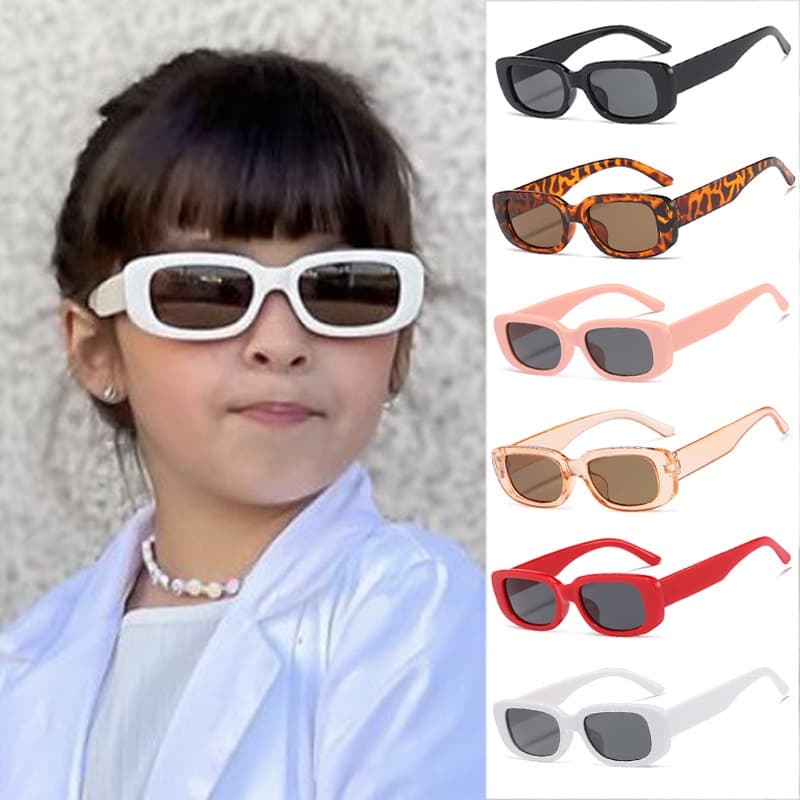 óculos de sol infantil retro quadrado menina e menino modelo novo na moda